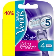 Купить Кассеты сменные для бритья GILLETTE Extra Smooth Swirl, 4шт, США, 4 шт в Ленте