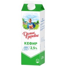 Кефир ДОМИК В ДЕРЕВНЕ 2,5%, без змж, 950г, Россия, 950 г