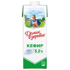 Кефир ДОМИК В ДЕРЕВНЕ 3,2%, без змж, 1000г, Россия, 1000 г