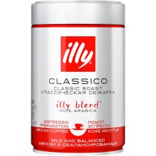 Кофе молотый ILLY Espresso средняя обжарка, ж/б, 250г, Италия, 250 г