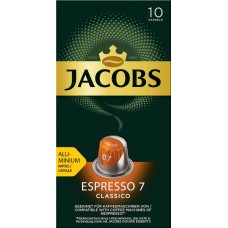 Кофе молотый в капсулах JACOBS Espresso 7 Classico натуральный жареный, 10кап, Франция, 52 г