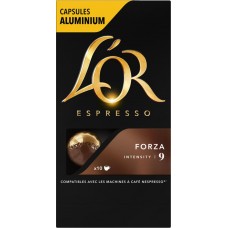 Кофе молотый в капсулах L’OR Espresso Forza натуральный жареный, 10кап, Франция, 10 кап