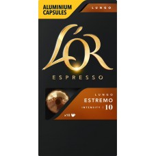 Купить Кофе молотый в капсулах L'OR Espresso Lungo Estremo натуральный жареный, 10кап, Франция, 10 кап в Ленте