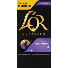 Купить Кофе молотый в капсулах L'OR Espresso Lungo Profondo натуральный жареный, 10кап, Франция, 10 кап в Ленте