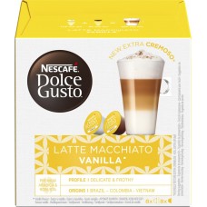 Кофе молотый в капсулах NESCAFE Dolce Gusto Latte Macchiato Vanilla,16кап, Великобритания, 16 кап