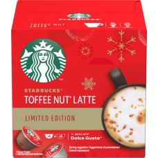 Купить Кофе молотый в капсулах STARBUCKS Toffee Nut Latte с орехово-ирисным ароматом к/уп, Великобритания, 12 кап в Ленте