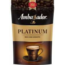 Купить Кофе растворимый AMBASSADOR Platinum, 75г, Россия, 75 г в Ленте