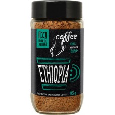 Кофе растворимый DOLCE ALBERO Ethiopia 100% Арабика сублимированный ст/б, 95г, Россия, 95 г