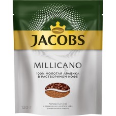 Купить Кофе растворимый JACOBS Millicano м/у, Россия, 120 г в Ленте