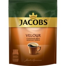 Кофе растворимый JACOBS Velour натуральный порошкообразный, 140г, Великобритания, 140 г