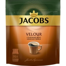Купить Кофе растворимый JACOBS Velour натуральный порошкообразный, 70г, Великобритания, 70 г в Ленте