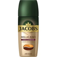 Кофе растворимый с добавлением молотого JACOBS Millicano Crema Espresso натуральный сублимированный, ст/б, 95г, Россия, 95 г