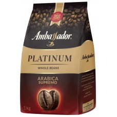 Купить Кофе зерновой AMBASSADOR Platinum натуральный жареный, 1кг, Россия, 1000 г в Ленте