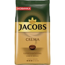 Купить Кофе зерновой JACOBS Crema натуральный средняя обжарка, 1кг, Россия, 1000 г в Ленте