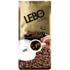 Кофе зерновой LEBO Extra Арабика, средняя обжарка, 250г, Россия, 250 г