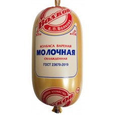 Колбаса вареная КХ ВОЛКОВ Молочная ГОСТ, 450г, Россия, 450 г