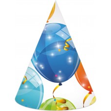 Купить Колпаки для праздника PROCOS Sparkling Balloons, в ассортименте Арт. 88157, 6шт, Китай в Ленте