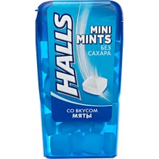 Купить Конфеты HALLS Mini Mints со вкусом мяты, 12,5г, Турция, 12,5 г в Ленте