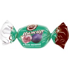 Конфеты МИКАЕЛЛО Инжир в бело-темной шоколадной глазури, весовые, Россия