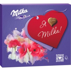 Конфеты MILKA I Love Milka Hazelnut с ореховой начинкой, 110г, Болгария, 110 г