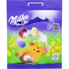 Конфеты MILKA из молочного шоколада в разноцветной сахарной оболочке, в форме яйца, 100г, Польша, 100 г