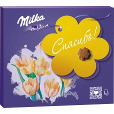 Купить Конфеты MILKA Thank you Milk Cream с начинкой пралине, 110г, Болгария, 110 г в Ленте