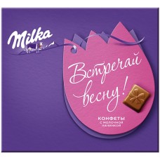 Конфеты MILKA Встречай весну! из молочного шоколада с молочной начинкой, 110г, Болгария, 110 г