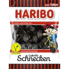 Конфеты жевательные HARIBO Лакричные улитки, Германия, 200 г