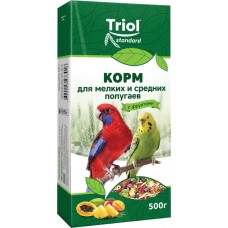 Корм для мелких и средних попугаев TRIOL Криспи с фруктами, 500г, Россия, 500 г