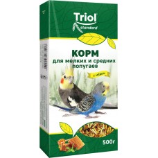 Корм для мелких и средних попугаев TRIOL Криспи с медом, 500г, Россия, 500 г