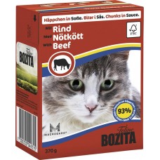 Купить Корм консервированный для кошек БОЗИТА Говядина, кусочки в соусе, 370г, Швеция, 370 г в Ленте