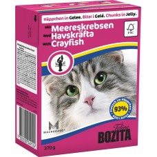 Купить Корм консервированный для кошек БОЗИТА Лангуст, кусочки в желе, 370г, Швеция, 370 г в Ленте
