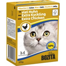 Купить Корм консервированный для кошек БОЗИТА Рубленая Курица, кусочки в желе, 370г, Швеция, 370 г в Ленте
