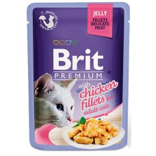 Корм консервированный для кошек BRIT Premium Jelly кусочки куриного филе в желе, 85г, Чехия, 85 г
