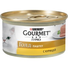 Купить Корм консервированный для кошек GOURMET Gold паштет с курицей, 85г, Франция, 85 г в Ленте