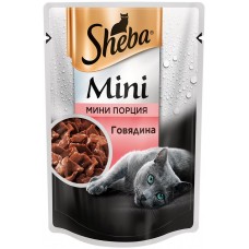 Корм консервированный для кошек SHEBA Mini порция с говядиной, 50г, Россия, 50 г