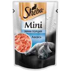 Купить Корм консервированный для кошек SHEBA Mini порция с лососем, 50г, Россия, 50 г в Ленте