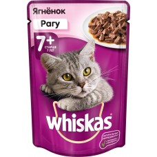 Купить Корм консервированный для кошек WHISKAS Рагу с ягненком, старше 7 лет, 85г, Россия, 85 г в Ленте