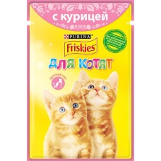Купить Корм консервированный для котят FRISKIES с курицей, 85г, Россия, 85 г в Ленте