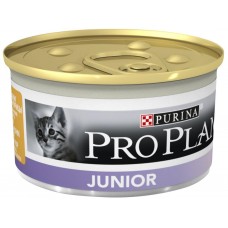 Корм консервированный для котят PURINA PRO PLAN Junior мусс с курицей, 85г, Россия, 85 г