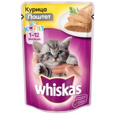Купить Корм консервированный для котят WHISKAS паштет с курицей, 85г, Россия, 85 г в Ленте