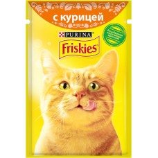 Корм консервированный для взрослых кошек FRISKIES с курицей в подливе, 85г, Россия, 85 г