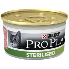 Купить Корм консервированный для взрослых кошек PURINA PRO PLAN Sterilised паштет с тунцом и лососем, для стерилизованных и кастрированных, 85г, Россия, 85 г в Ленте