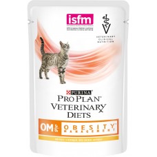 Корм консервированный для взрослых кошек PURINA PRO PLAN Veterinary Diets OM St/Ox Курица, при ожирении, 85г, Россия, 85 г