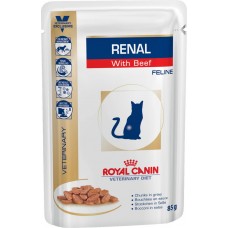 Корм консервированный для взрослых кошек ROYAL CANIN Veterinary Renal c говядиной, для поддержания функции почек, 85г, Австрия, 85 г