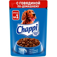 Купить Корм консервированный для взрослых собак CHAPPI Сытный мясной обед Говядина по-домашнему, для всех пород, 85г, Россия, 85 г в Ленте