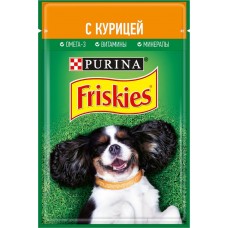 Купить Корм консервированный для взрослых собак FRISKIES с курицей в подливе, 85г, Россия, 85 г в Ленте