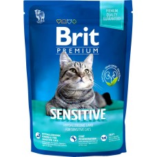 Купить Корм сухой для кошек BRIT Premium Cat Sensitive, c чувствительным пищеварением, 800г, Чехия, 800 г в Ленте