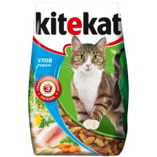 Купить Корм сухой для кошек KITEKAT Улов рыбака, 1,9кг, Россия, 1,9 кг в Ленте