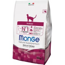 Купить Корм сухой для кошек MONGE Cat Indoor, для домашних, 400г, Италия, 400 г в Ленте